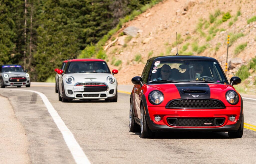 The MINI convoy. Photo courtesy of MINI