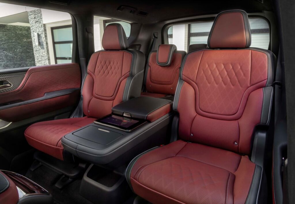 The spacious second and third rows. Photo by Infiniti